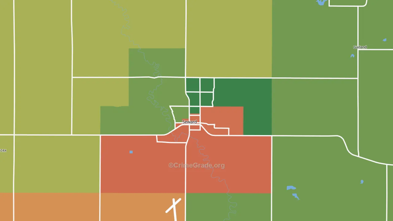 Seward, NE Map of Assault Rates