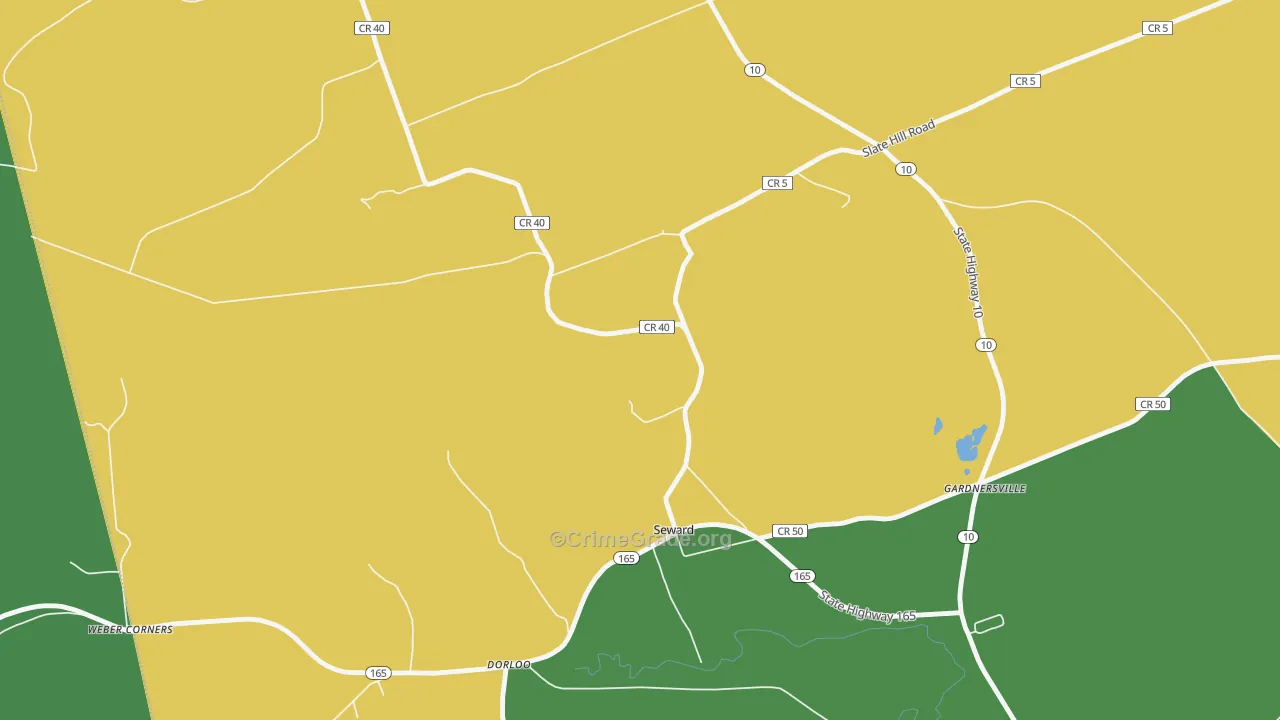 Seward, NY Map of Assault Rates