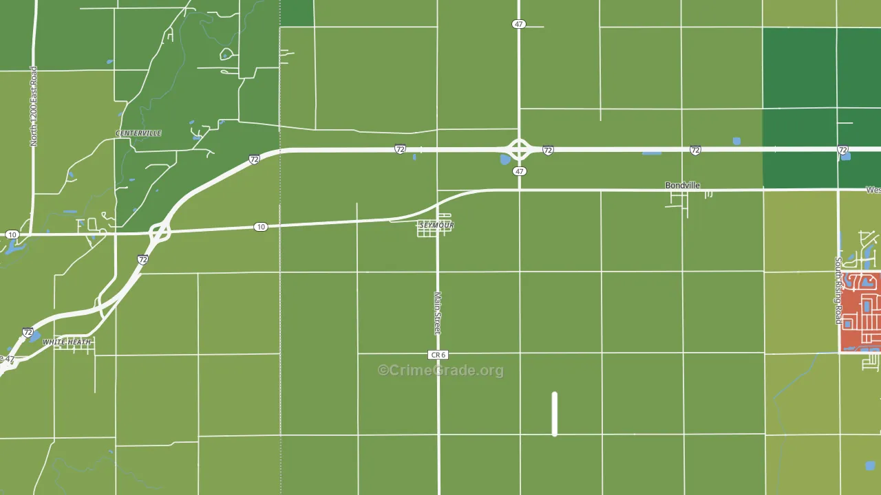 Seymour, IL Map of Assault Rates