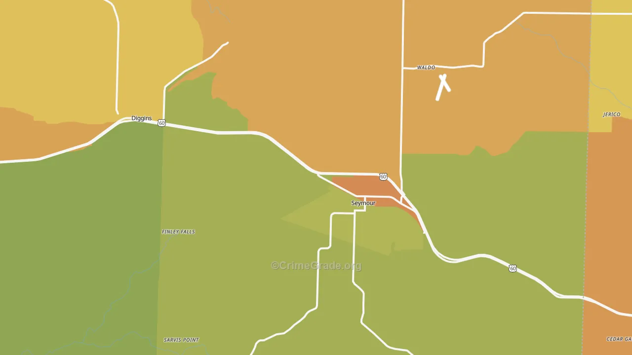 Seymour, MO Map of Assault Rates