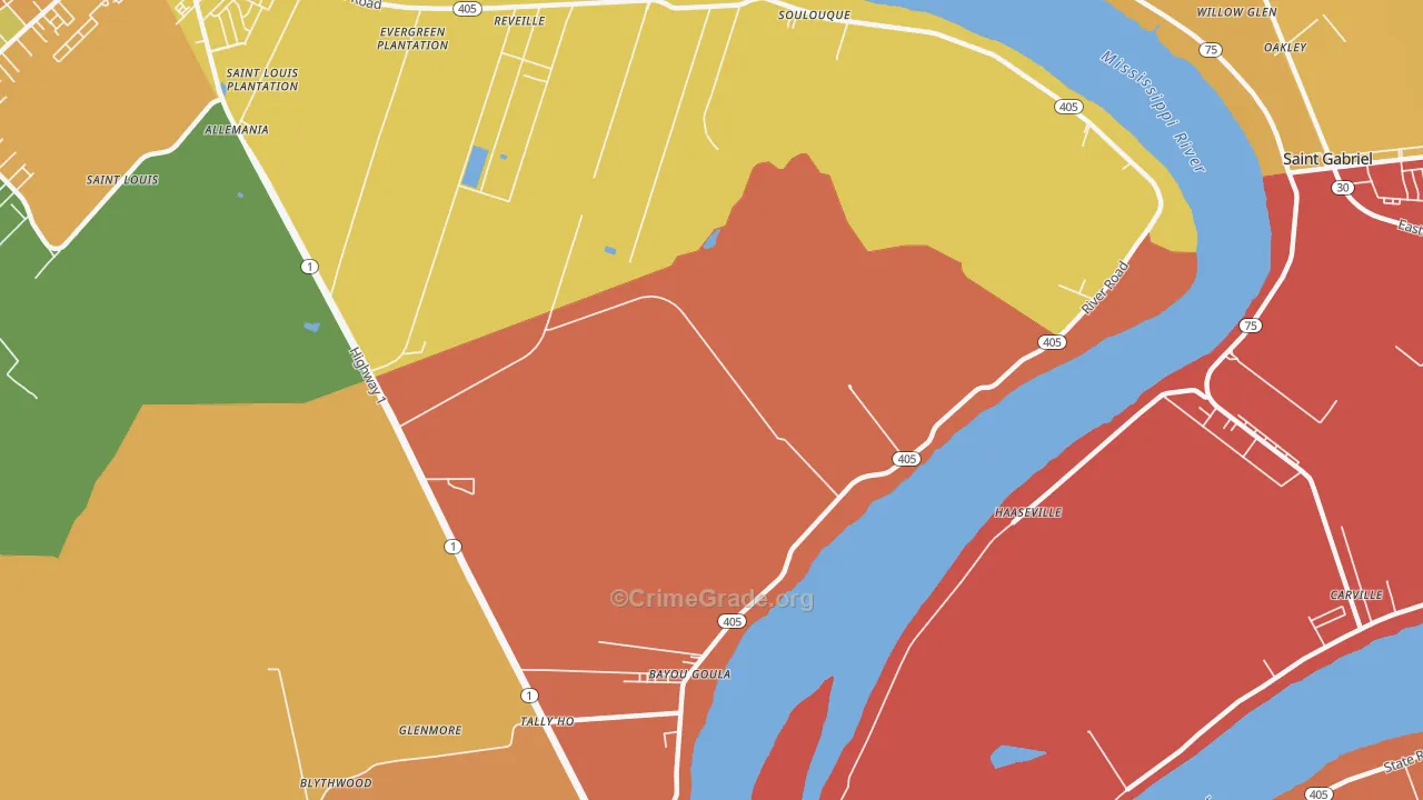 Seymourville, LA Map of Assault Rates
