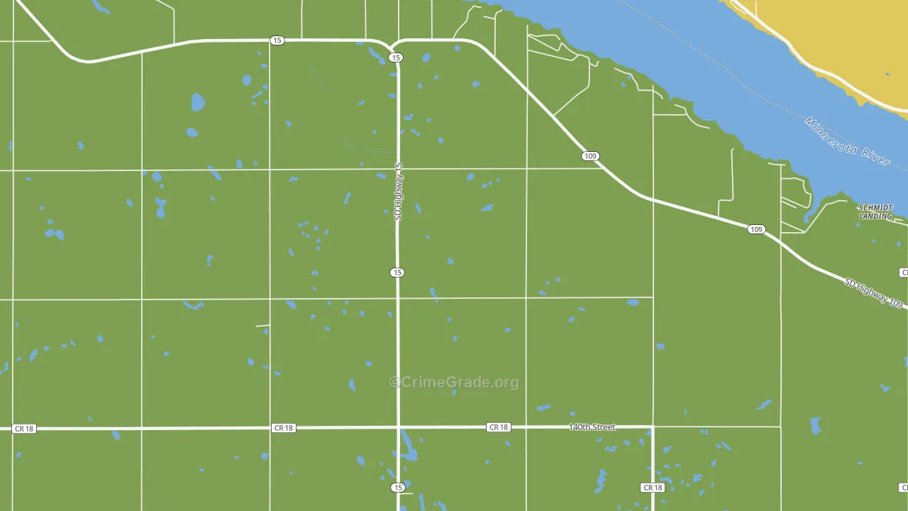 Shady Beach, SD Map of Assault Rates