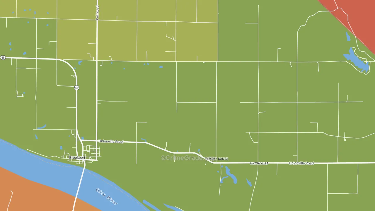 Shady Grove, IL Map of Assault Rates
