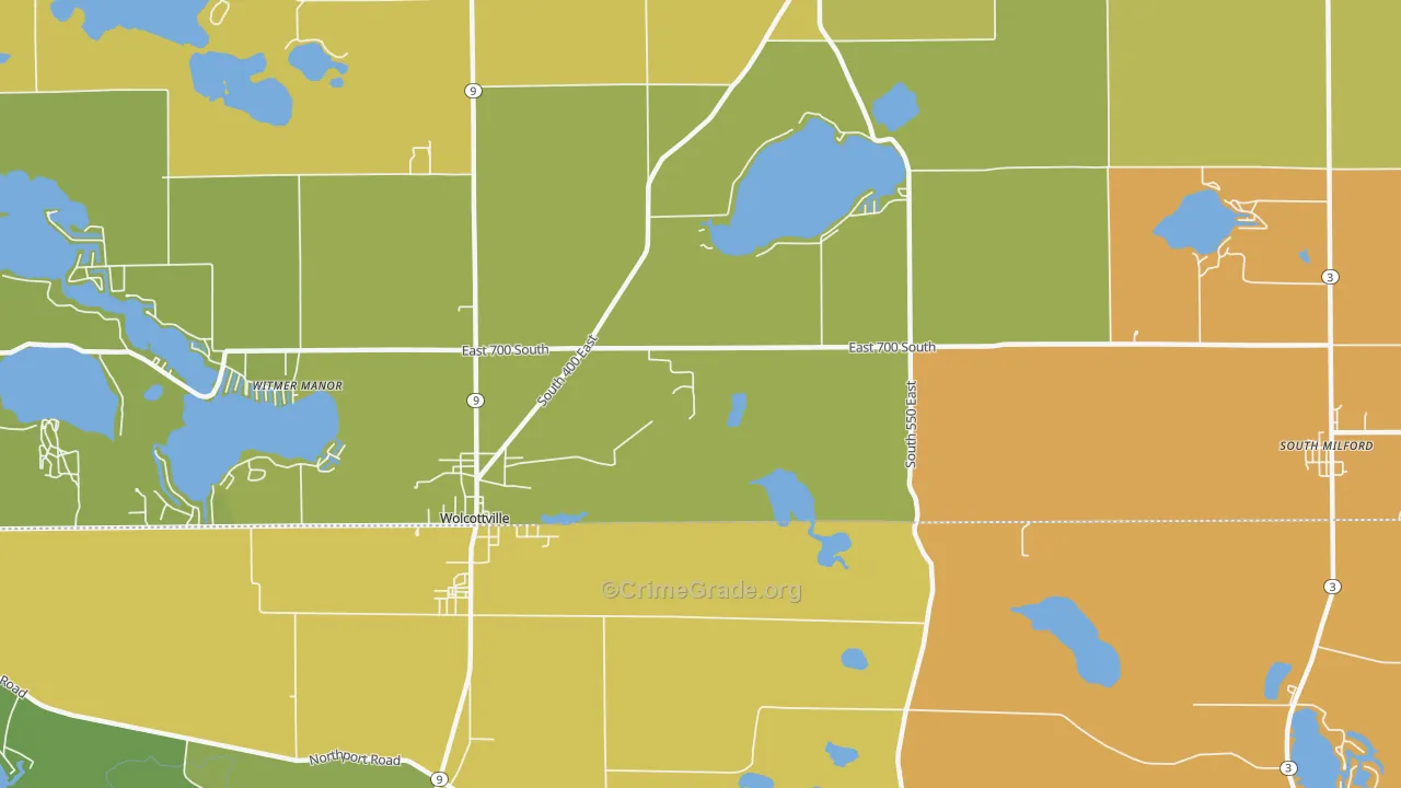Shady Nook, IN Map of Assault Rates