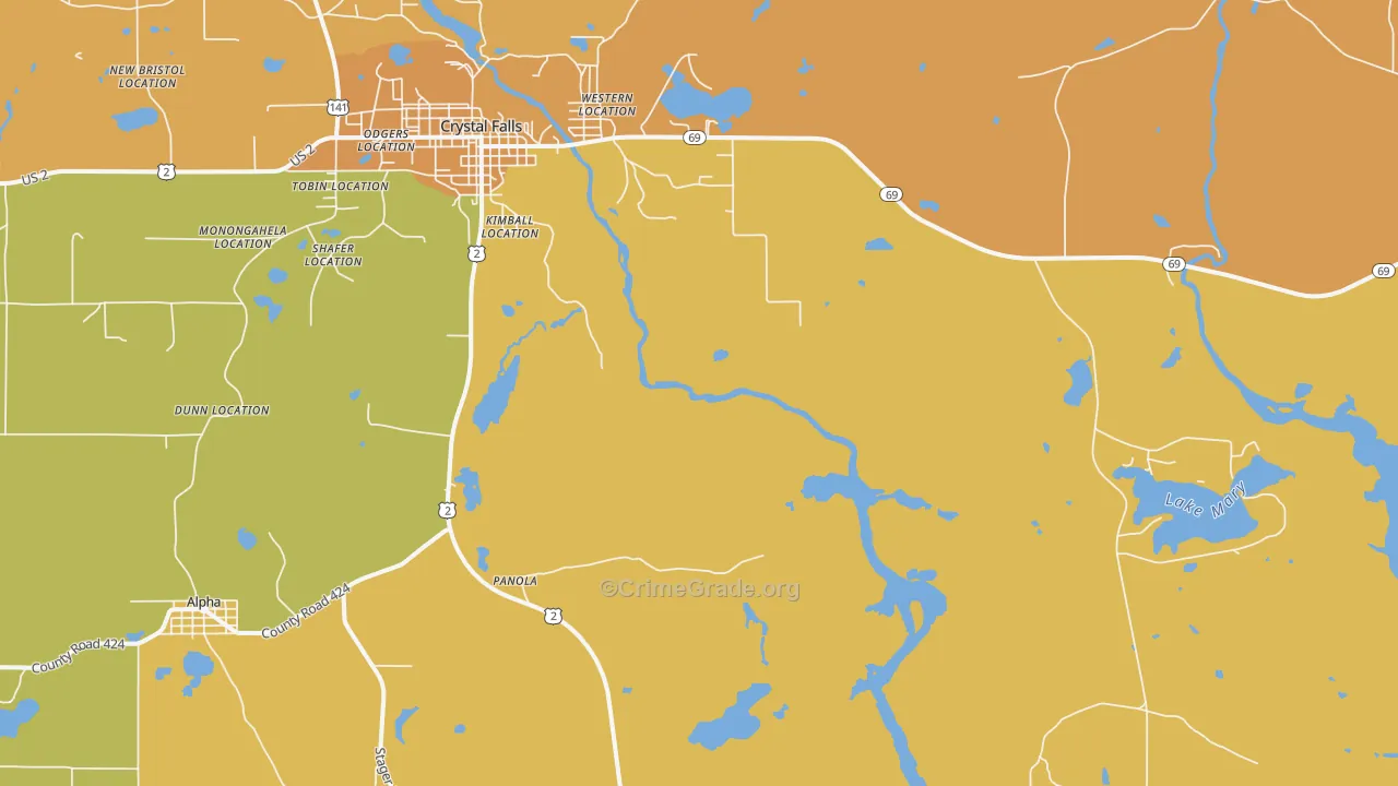 Shafer Location, MI Map of Assault Rates