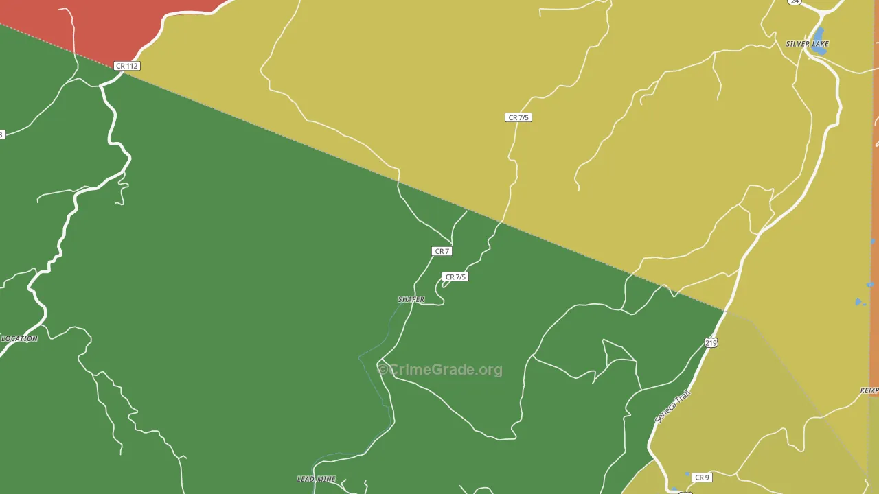 Shafer, WV Map of Assault Rates