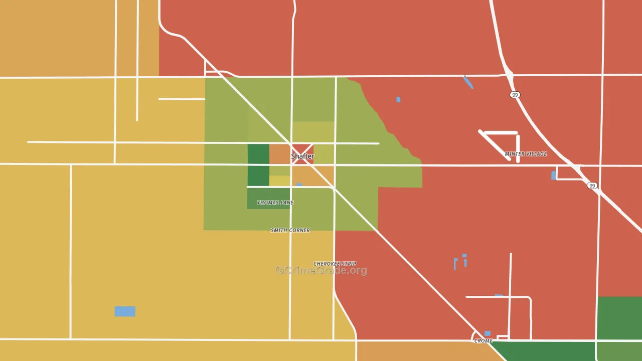 Shafter, CA Map of Assault Rates