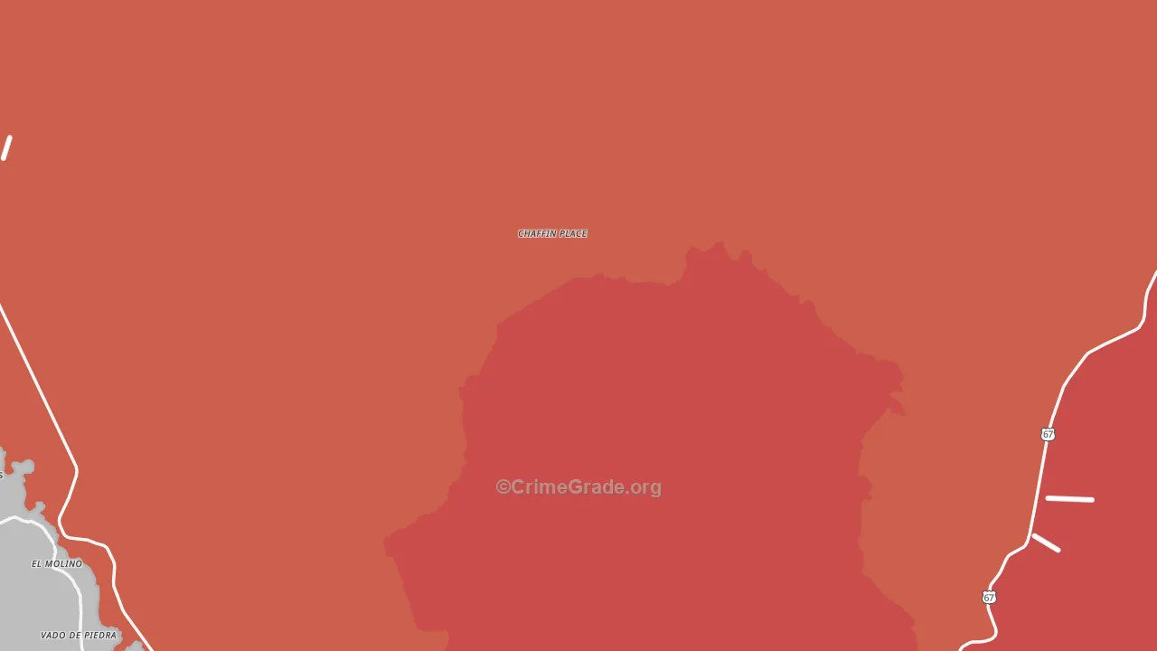 Shafter, TX Map of Assault Rates