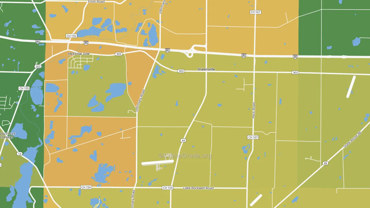 Shalersville, OH Map of Assault Rates