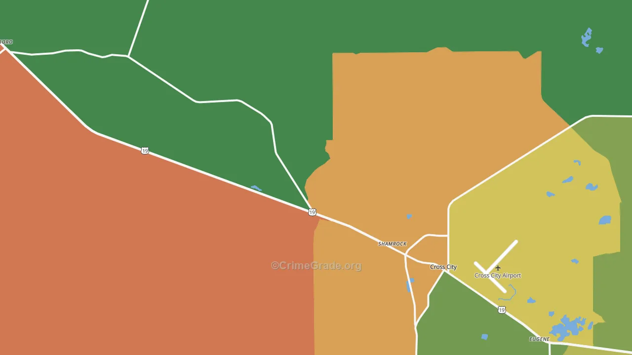 Shamrock, FL Map of Assault Rates