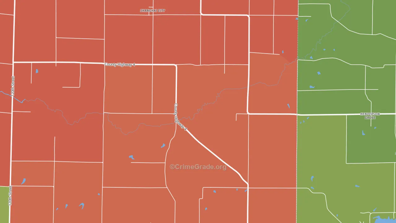 Shanghai City, IL Map of Assault Rates