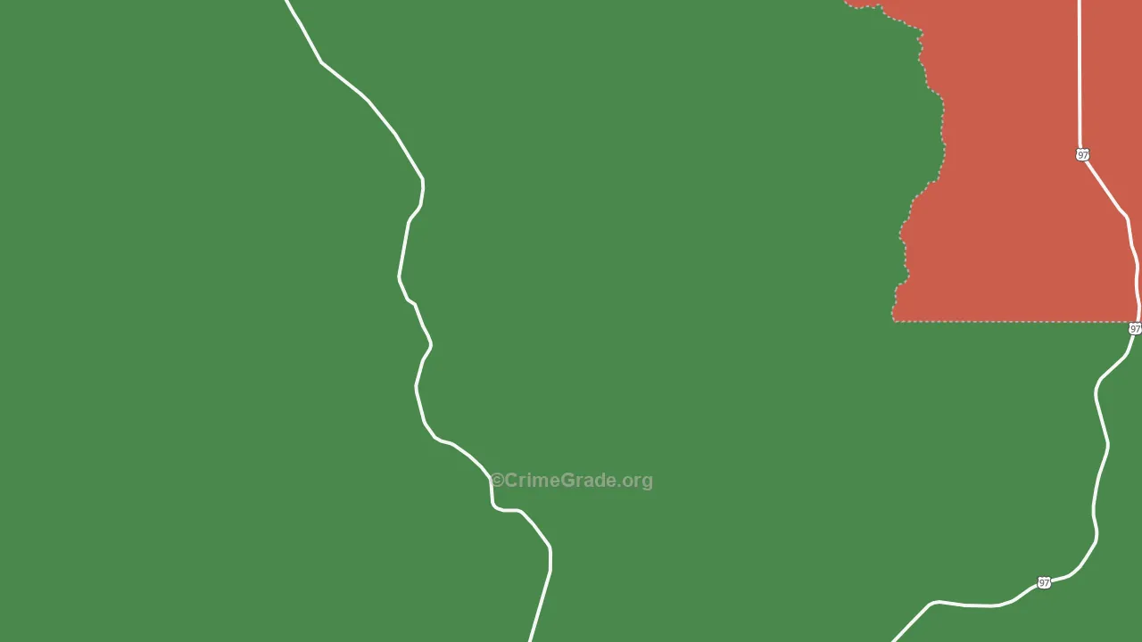 Shaniko, OR Map of Assault Rates