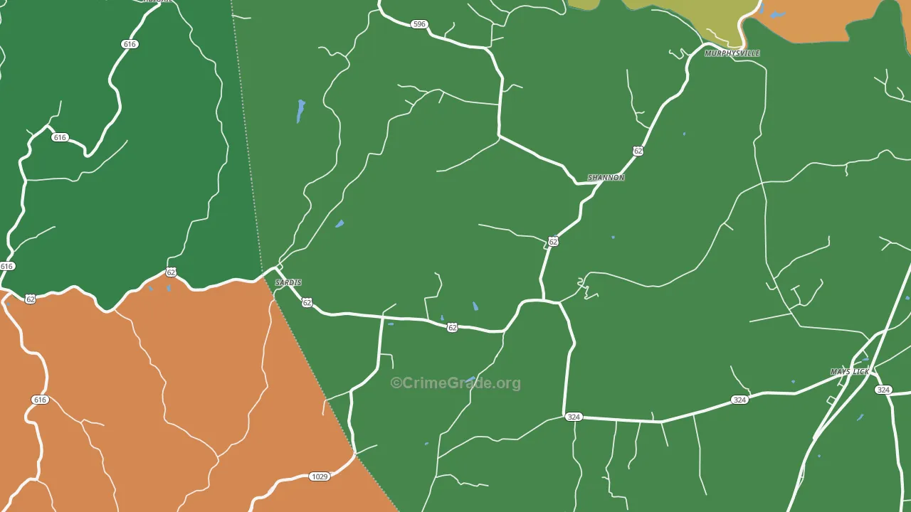 Shannon, KY Map of Assault Rates