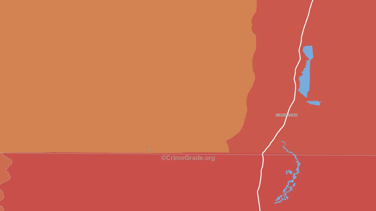 Shanty Town, NV Map of Assault Rates