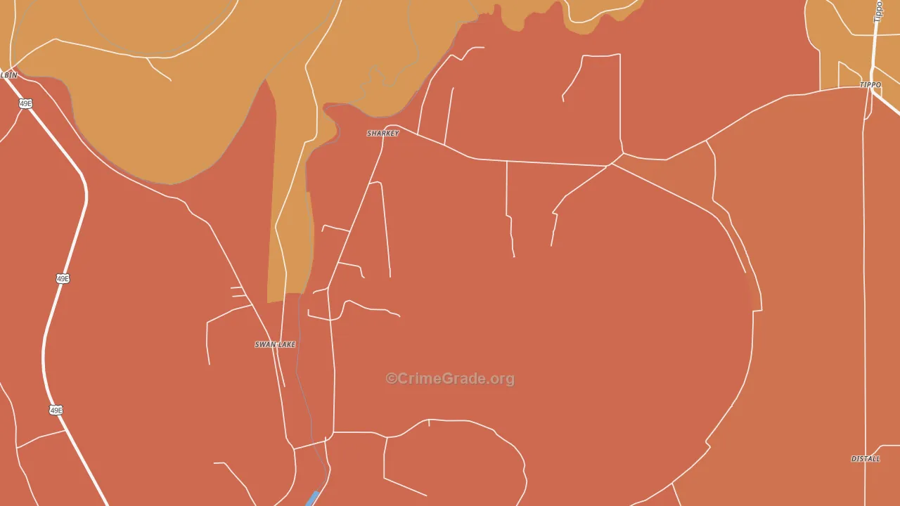 Sharkey, MS Map of Assault Rates
