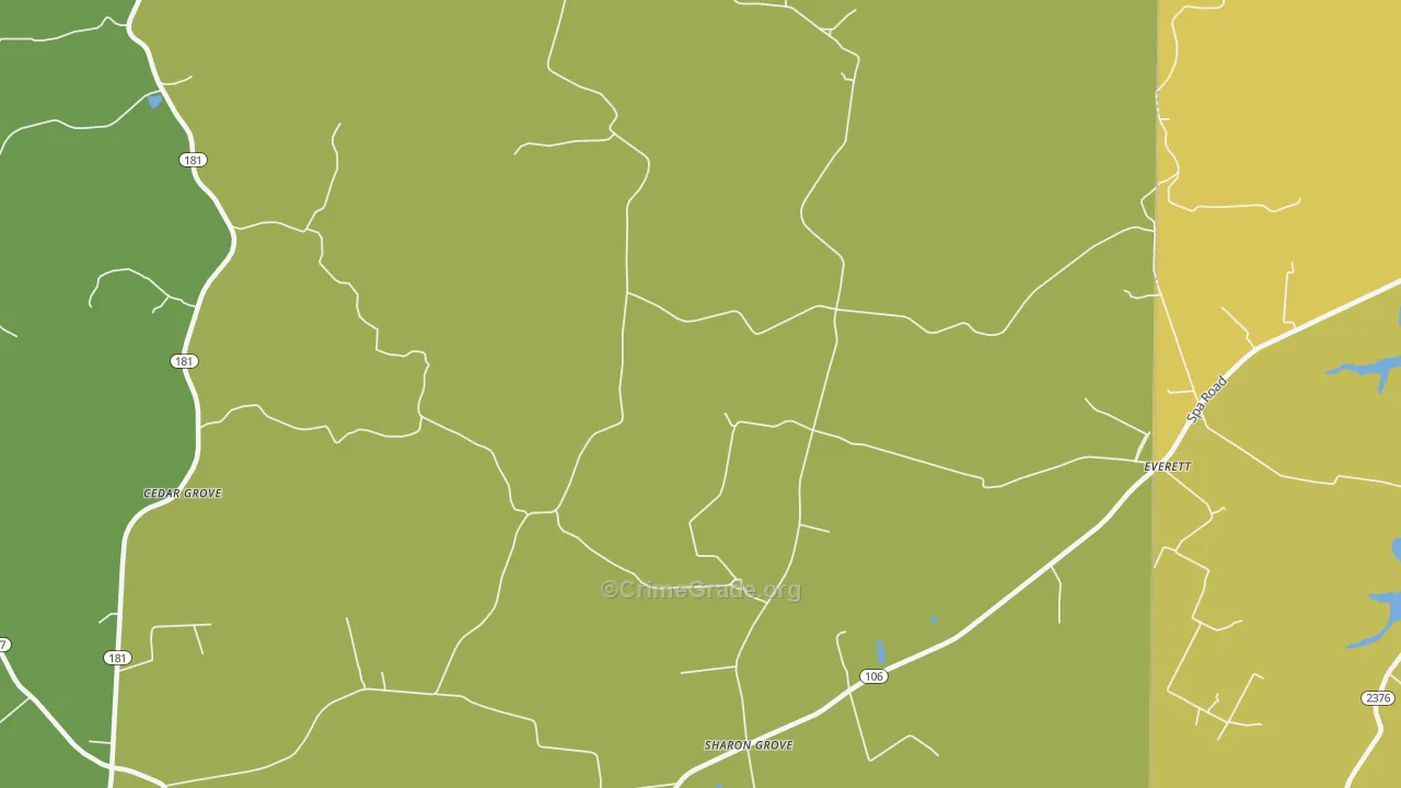 Sharon Grove, KY Map of Assault Rates