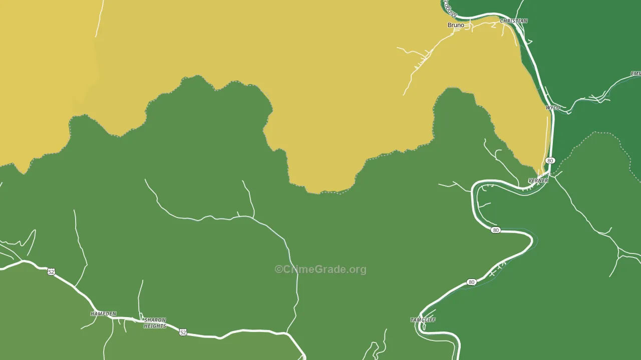 Sharon Heights, WV Map of Assault Rates