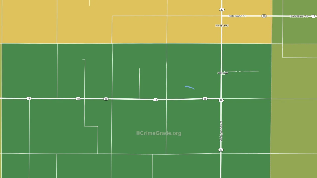 Sharon, IN Map of Assault Rates