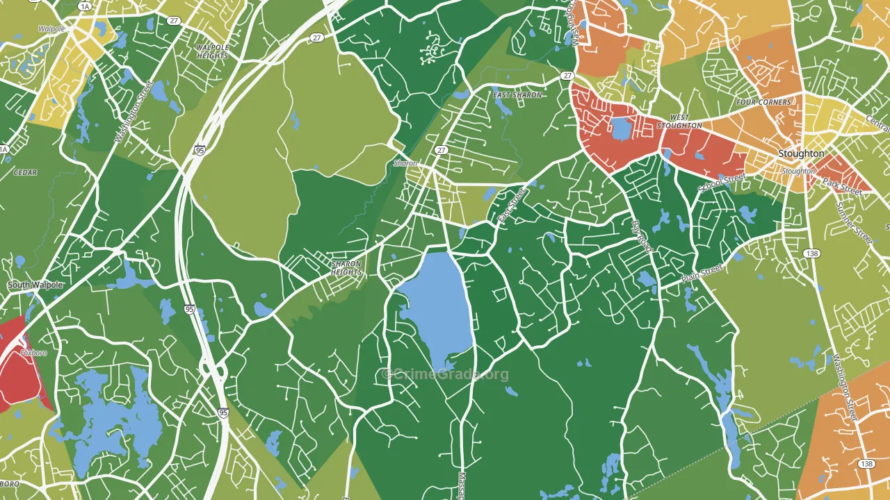 Sharon, MA Map of Assault Rates