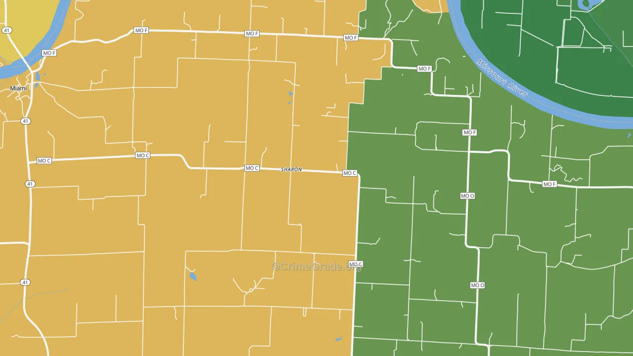 Sharon, MO Map of Assault Rates