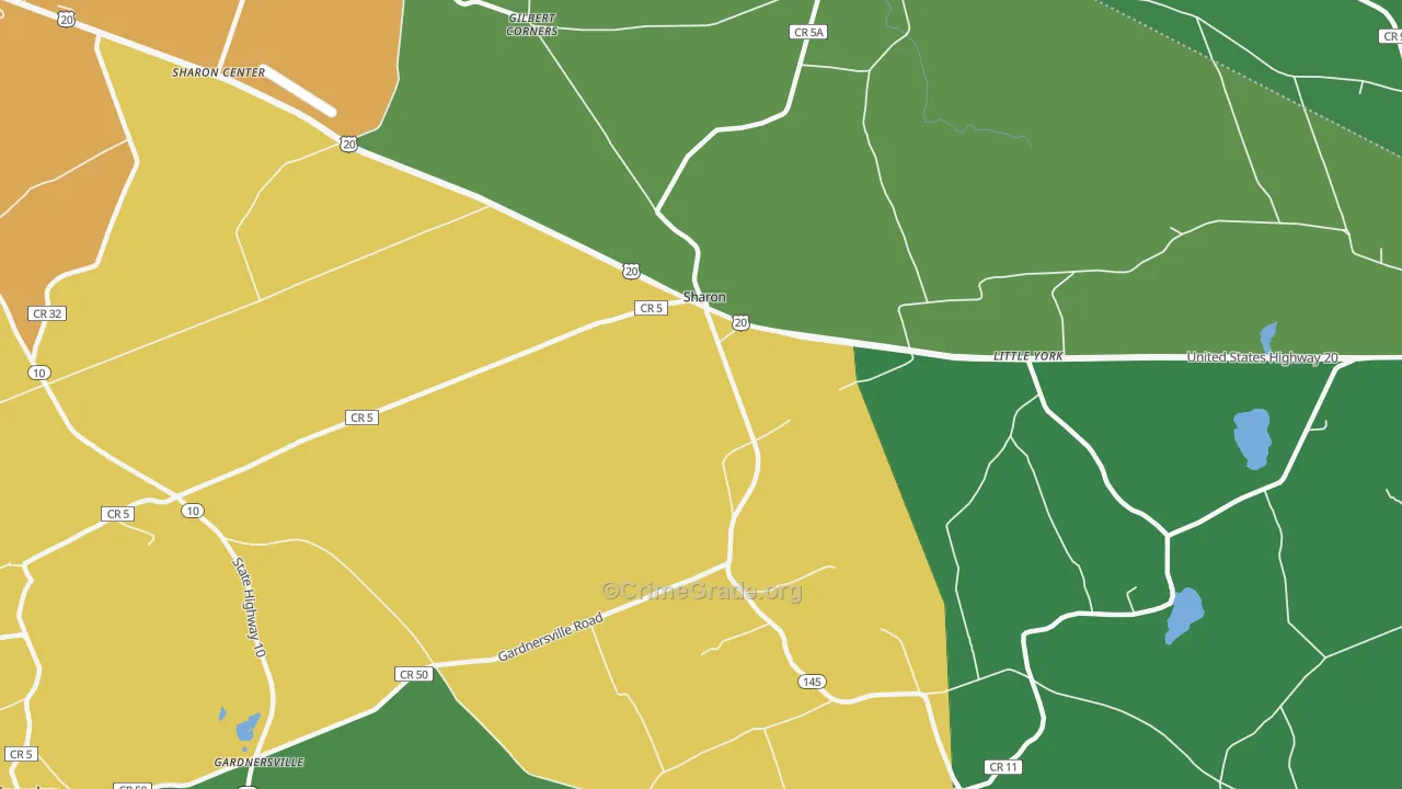 Sharon, NY Map of Assault Rates
