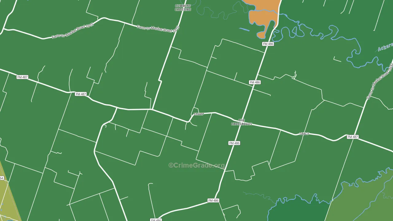 Sharp, TX Map of Assault Rates