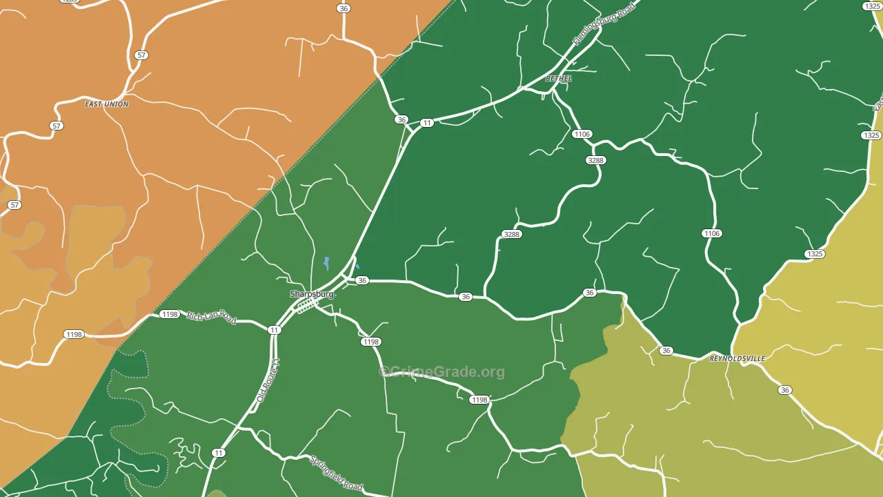 Sharpsburg, KY Map of Assault Rates