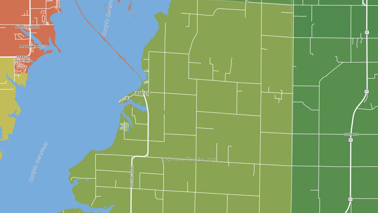 Shattuc, IL Map of Assault Rates
