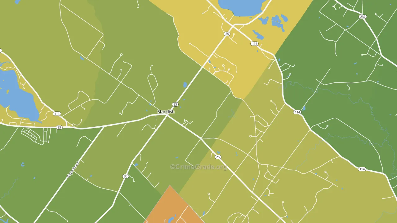 Shaw Mills, ME Map of Assault Rates