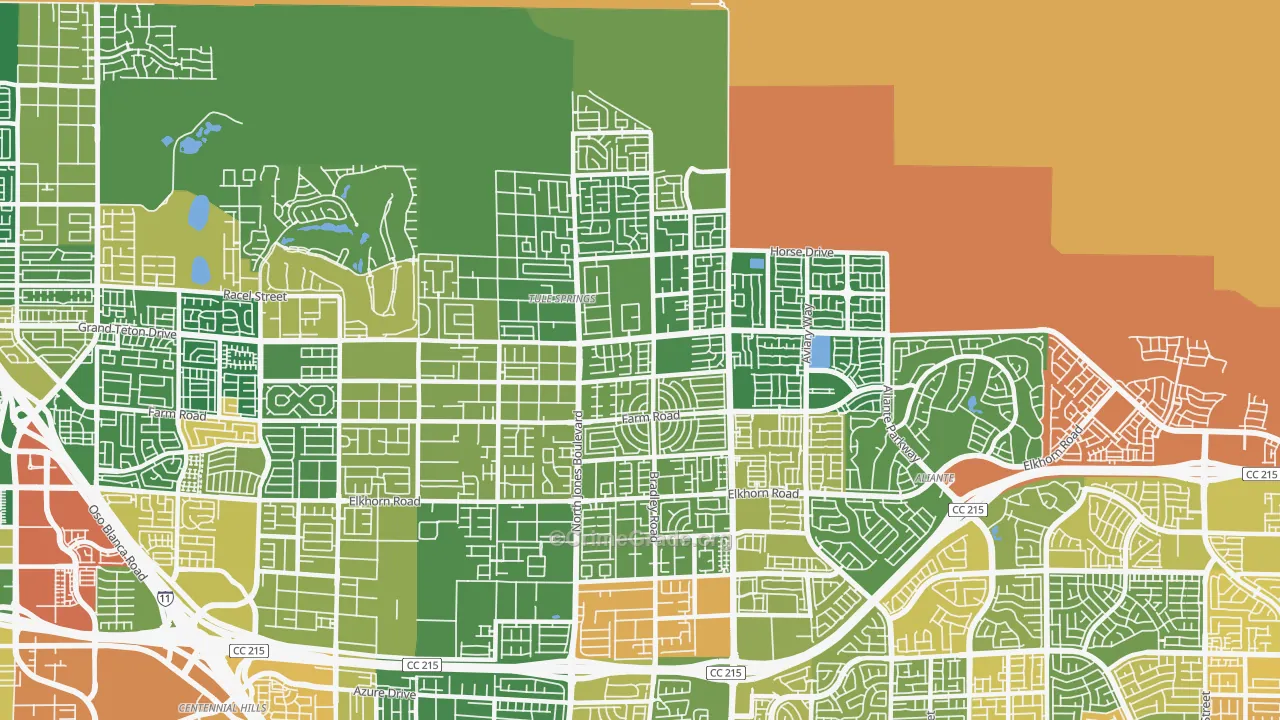 Sheep Mountain, Las Vegas, NV Map of Assault Rates