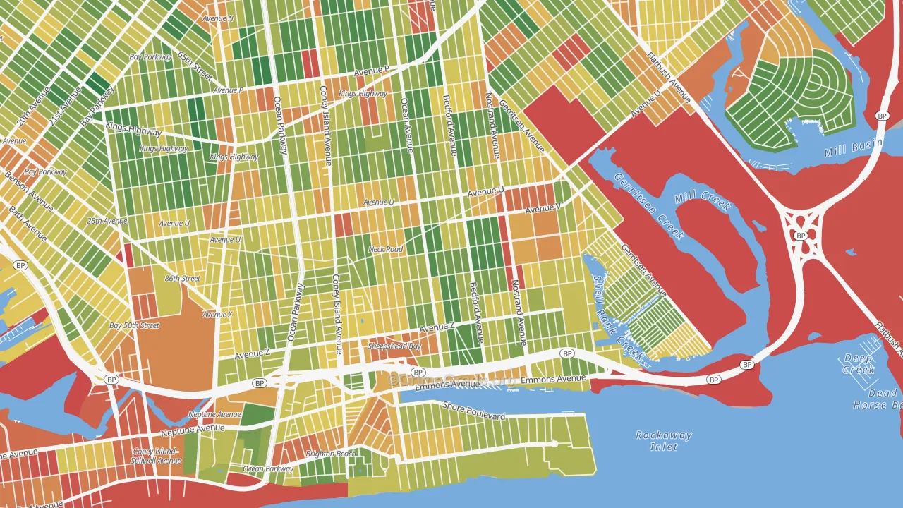 Sheepshead Bay, Brooklyn, NY Map of Assault Rates