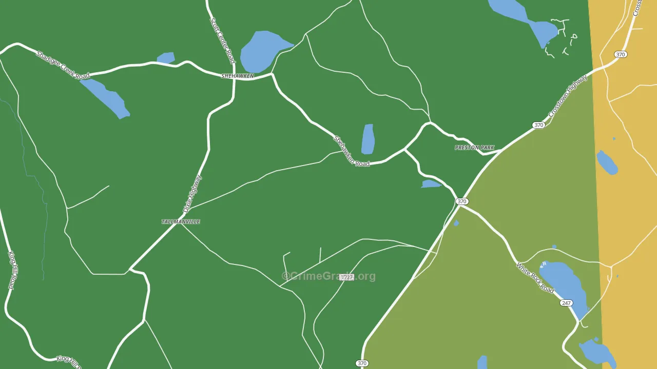 Shehawken, PA Map of Assault Rates