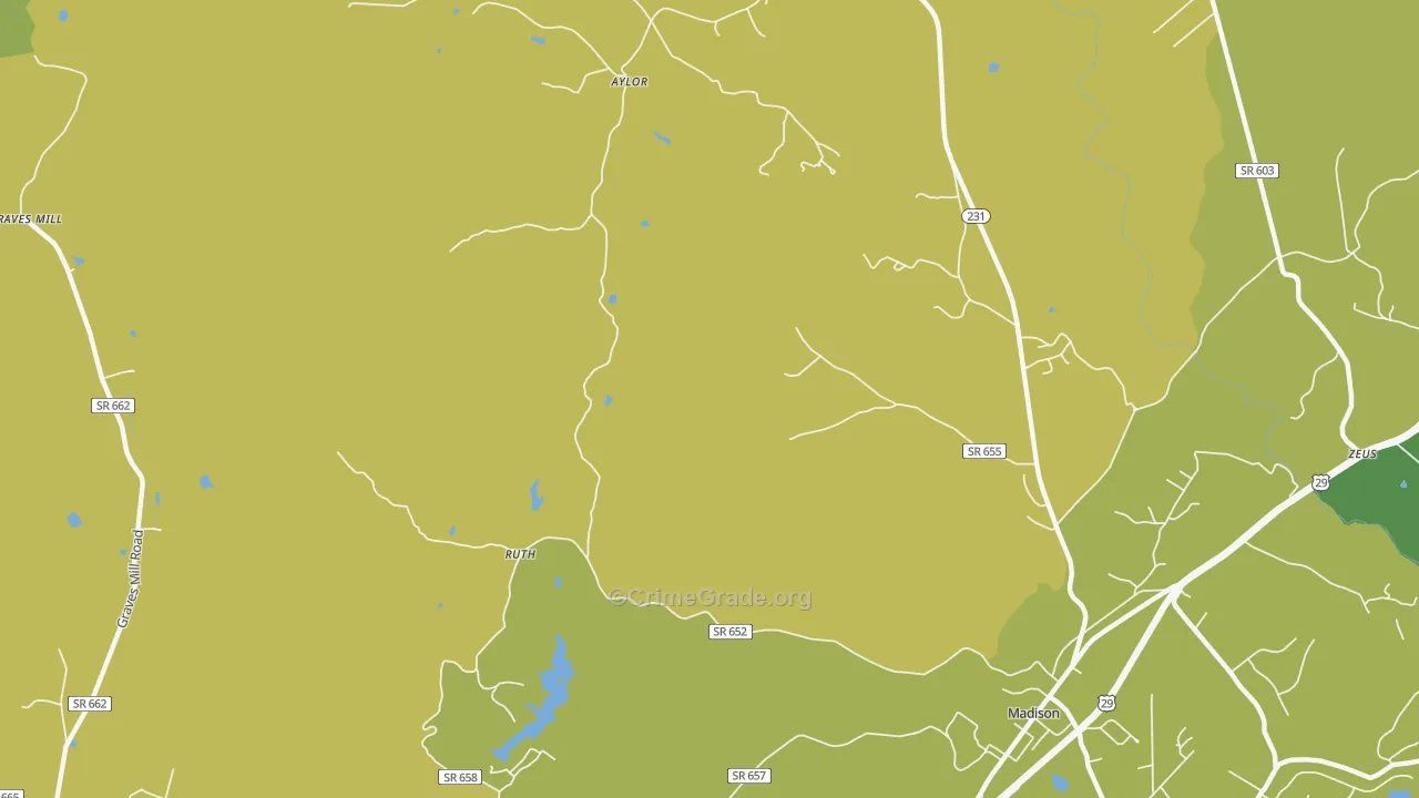 Shelby, VA Map of Assault Rates