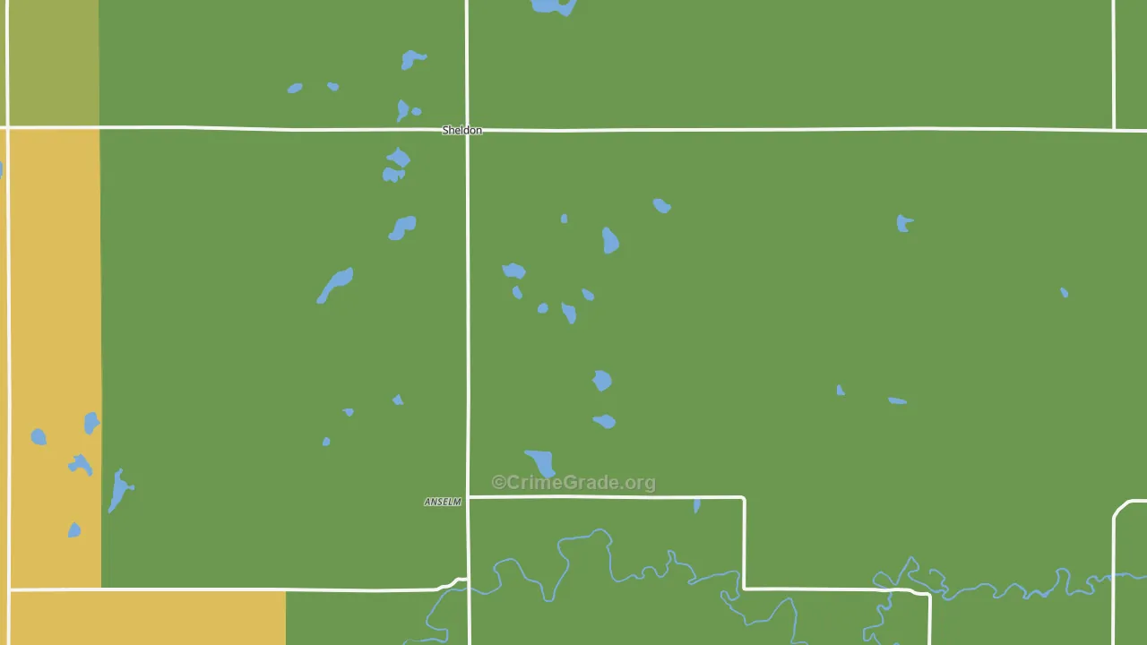 Sheldon, ND Map of Assault Rates