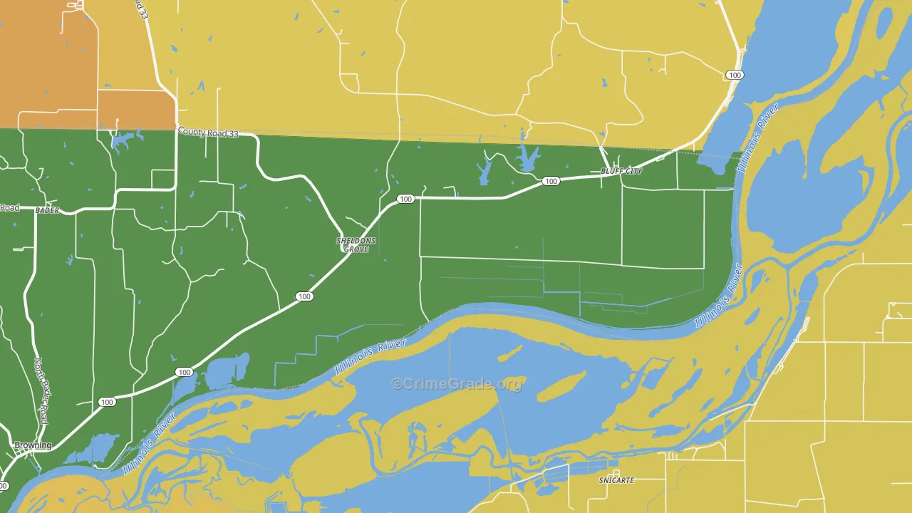 Sheldons Grove, IL Map of Assault Rates