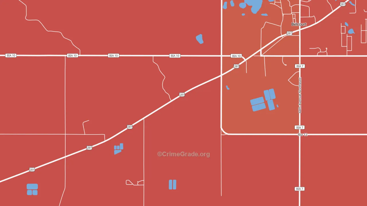 Shell Valley, ND Map of Assault Rates