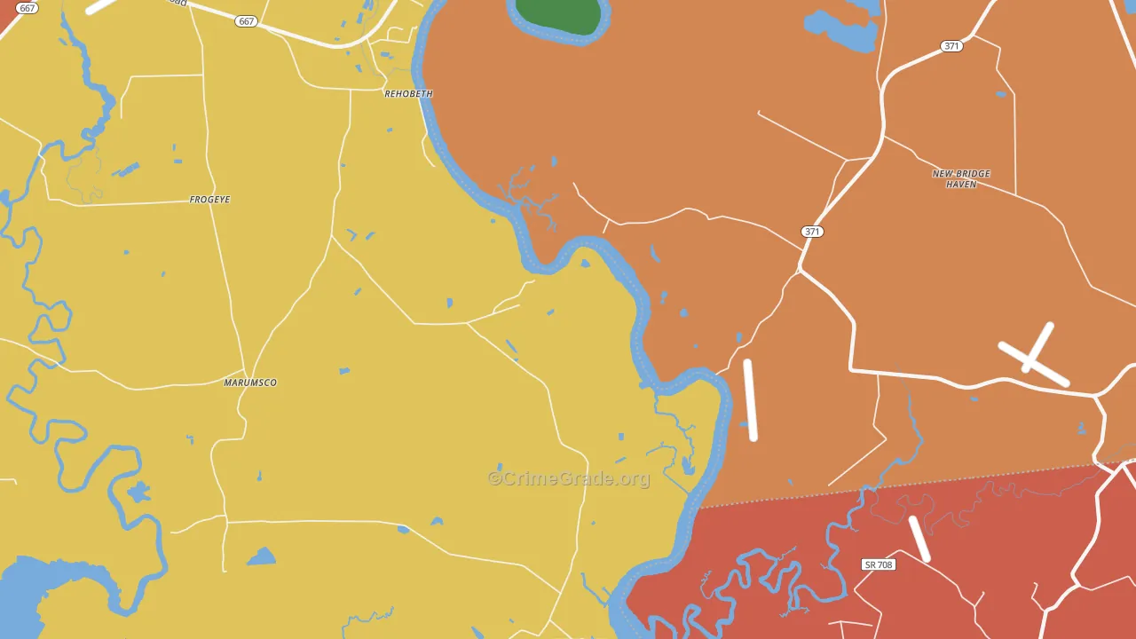Shelltown, MD Map of Assault Rates