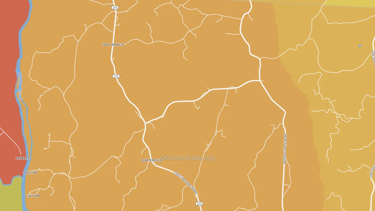 Shelton, SC Map of Assault Rates