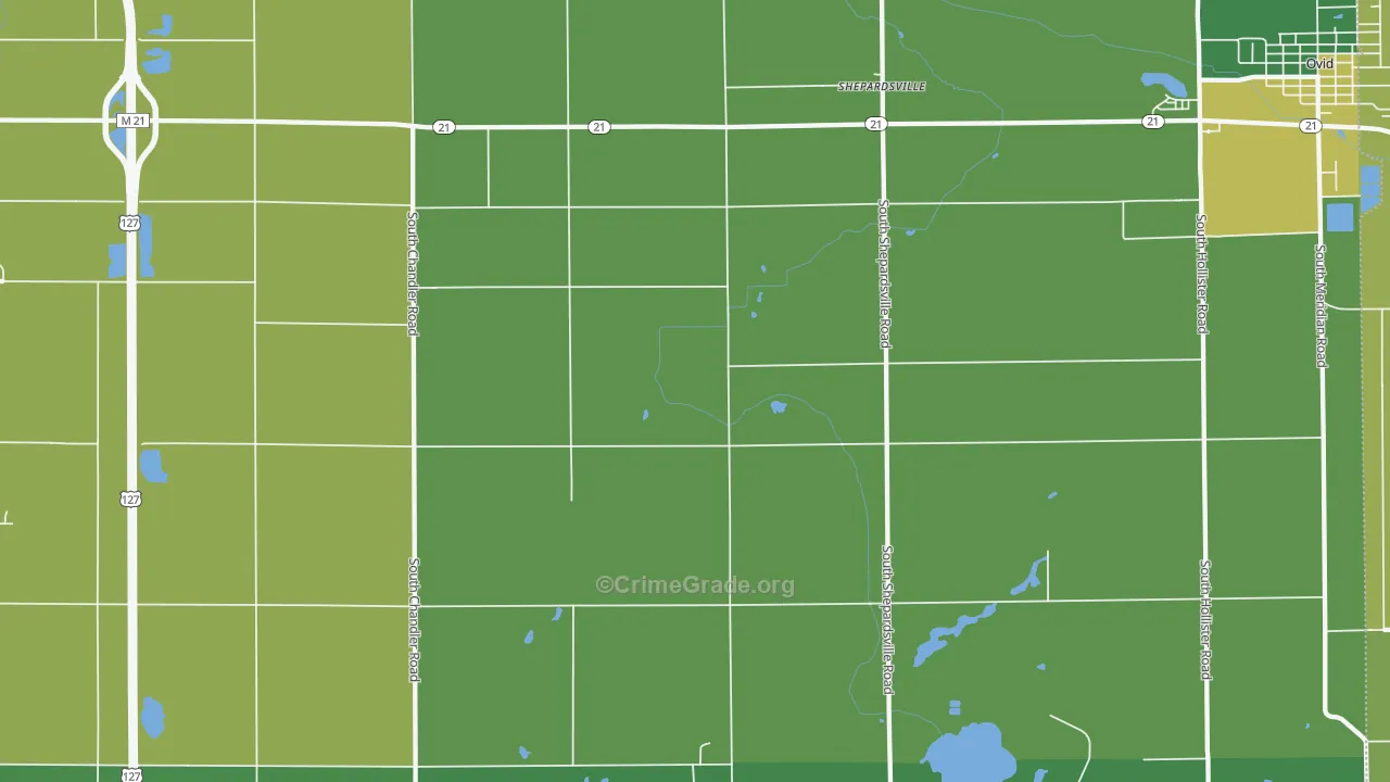 Shepardsville, MI Map of Assault Rates