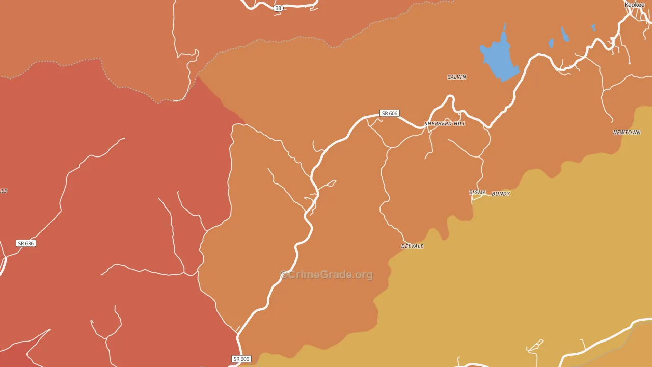 Shepherd Hill, VA Map of Assault Rates