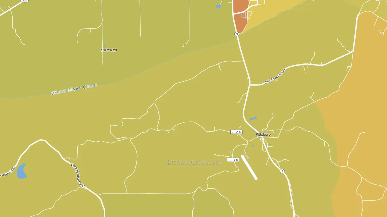 Shepherd, MS Map of Assault Rates