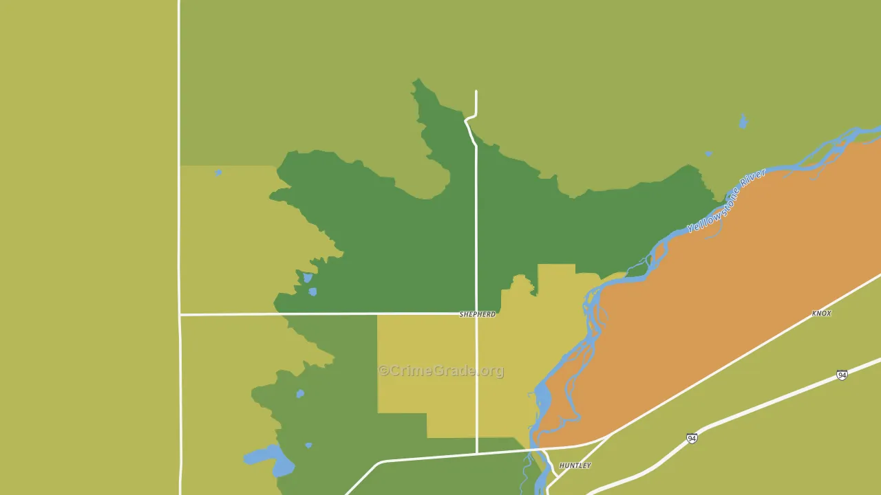 Shepherd, MT Map of Assault Rates