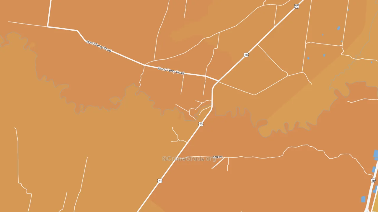 Shepp, TN Map of Assault Rates