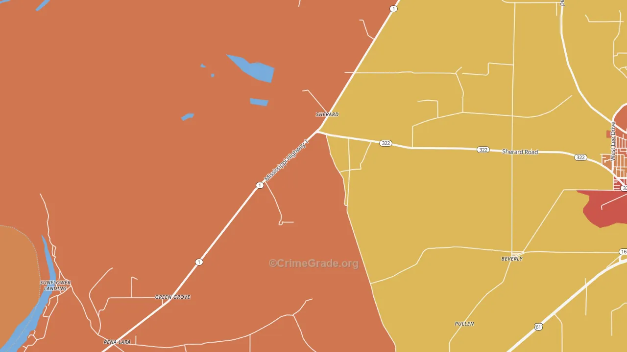 Sherard, MS Map of Assault Rates