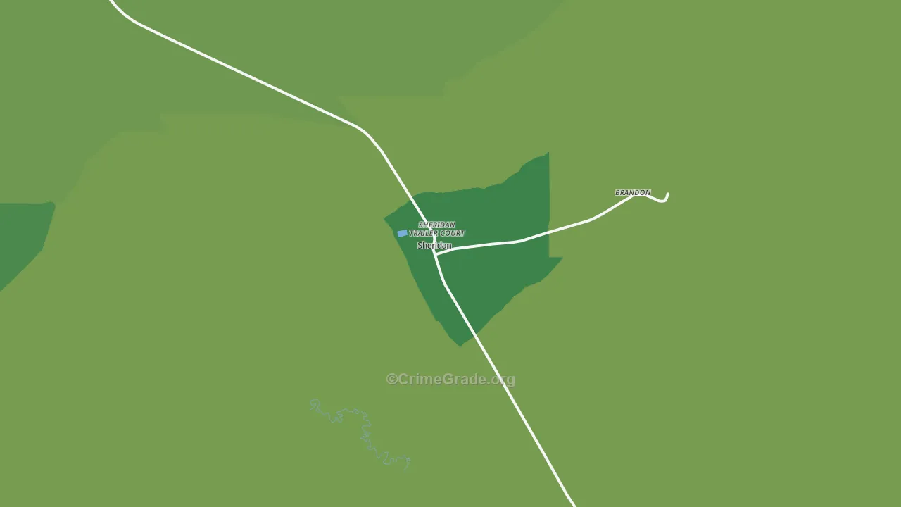 Sheridan, MT Map of Assault Rates