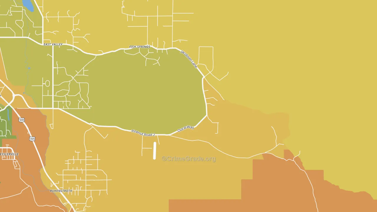Sheridan, NV Map of Assault Rates