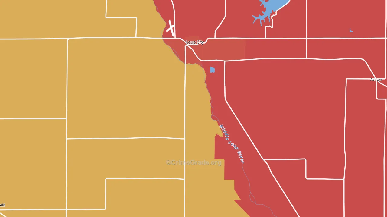 Sherman County, NE Map of Assault Rates