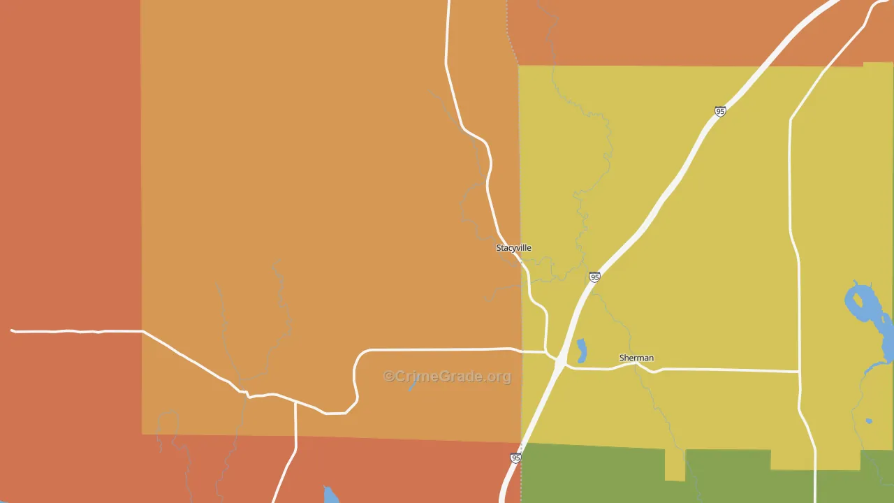 Sherman Station, ME Map of Assault Rates