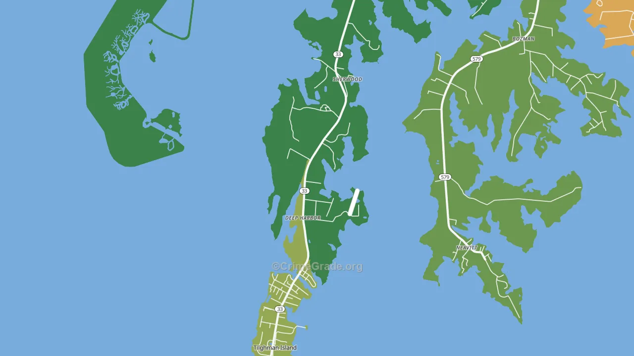 Sherwood, MD Map of Assault Rates