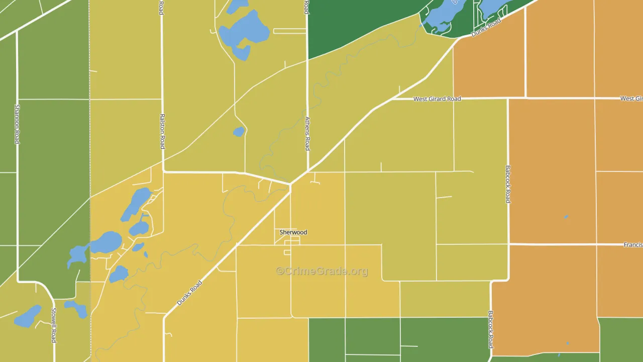 Sherwood, MI Map of Assault Rates